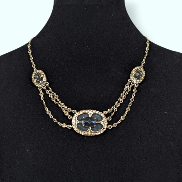 Vintage Monet Dainty Rhinestone Necklace - Picture 1 of 9